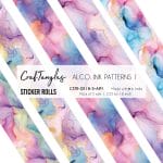 CrafTangles Journal Sticker Rolls (Pack of 5 designs) - Alcohol Ink Patterns 1
