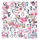 CrafTangles DieCuts / Ephemera Pack - Love is in the Air 2 (65 pcs)