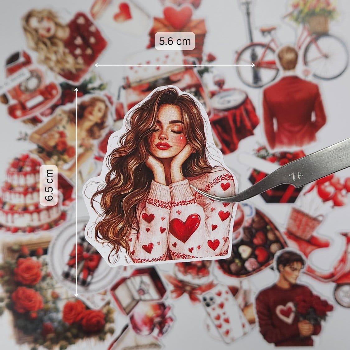 CrafTangles DieCuts / Ephemera Pack - Happy Valentines Day 1 (55 pcs) - Image 2
