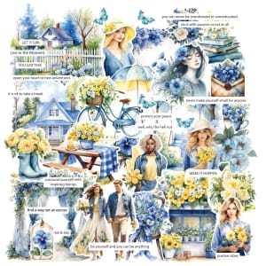 CrafTangles DieCuts / Ephemera Pack - Summer Girls 3 (45 pcs)