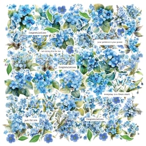 CrafTangles DieCuts / Ephemera Pack - Colorful Flowers 3 (70 pcs)