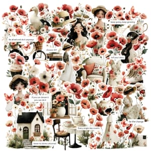 CrafTangles DieCuts / Ephemera Pack - Summer Girls 4 (52 pcs)