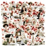 CrafTangles DieCuts / Ephemera Pack - Summer Girls 4 (52 pcs)