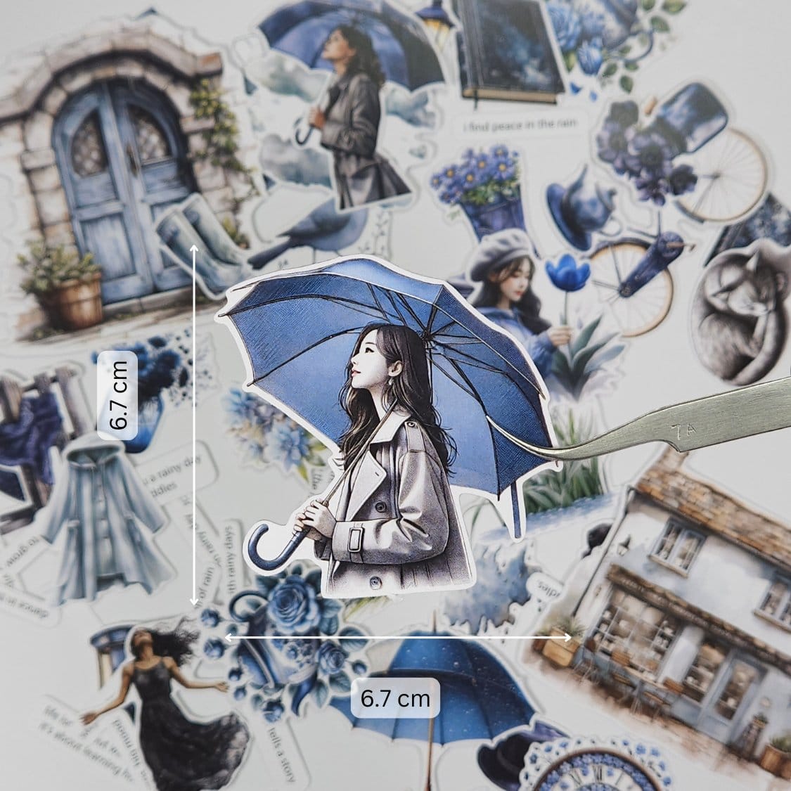 CrafTangles DieCuts / Ephemera Pack - Rainy Time 1 (60 pcs) CTDCP 37 CrafTangles Die cuts ephemera Rainy Time 1 1 CrafTangles DieCuts / Ephemera Pack - Rainy Time 1 (60 pcs) - Image 2