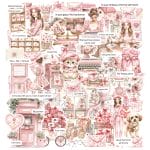 CrafTangles DieCuts / Ephemera Pack - Love Mail 1 (65 pcs)