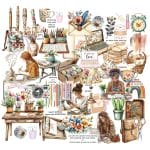 CrafTangles Precut Journal Stickers - Planner Girls 2 (Pack of 61 stickers)