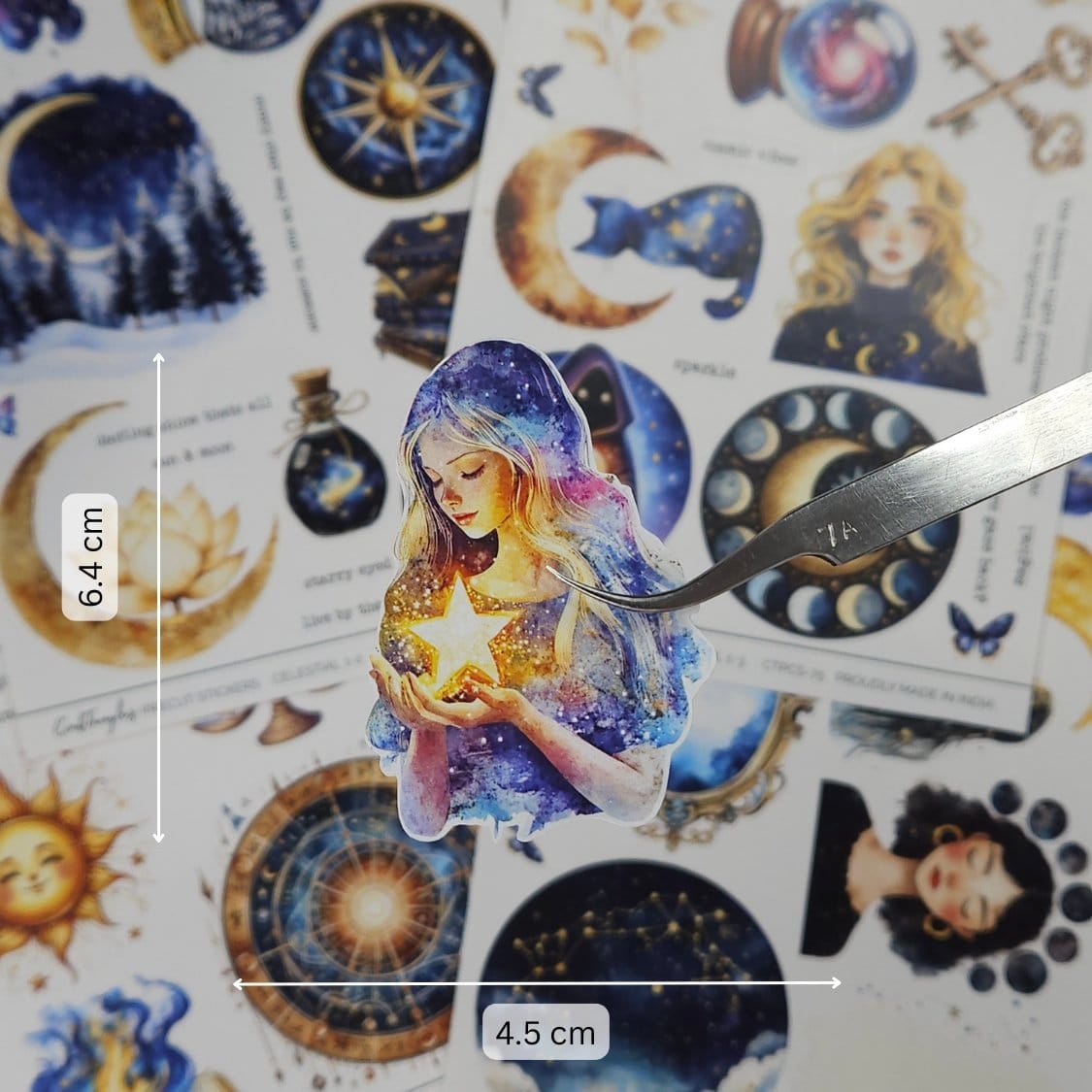 CrafTangles Precut Journal Stickers - Celestial Girls 1 (Pack of 63 stickers) CTPCS 75 Celestial Girls 1 CrafTangles Precut Journal Stickers 3 CrafTangles Precut Journal Stickers - Celestial Girls 1 (Pack of 63 stickers) - Image 3