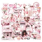 CrafTangles Precut Journal Stickers - Love Letters 1 (Pack of 50 stickers)