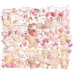 CrafTangles Precut Journal Stickers - Cute Love 1 (Pack of 82 stickers)