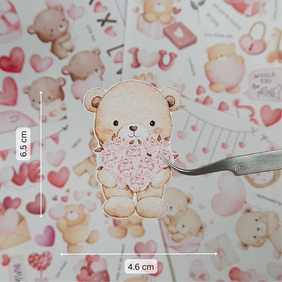 CrafTangles Precut Journal Stickers - Cute Love 1 (Pack of 82 stickers) - Image 3