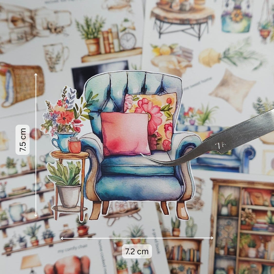 CrafTangles Precut Journal Stickers - Cozy Home 1 (Pack of 47 stickers) - Image 2