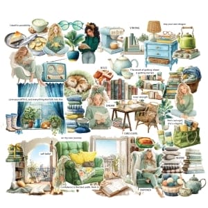 CrafTangles Precut Journal Stickers - My Life 1 (Pack of 53 stickers)