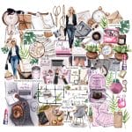 CrafTangles Precut Journal Stickers - My Life 2 (Pack of 70 stickers)