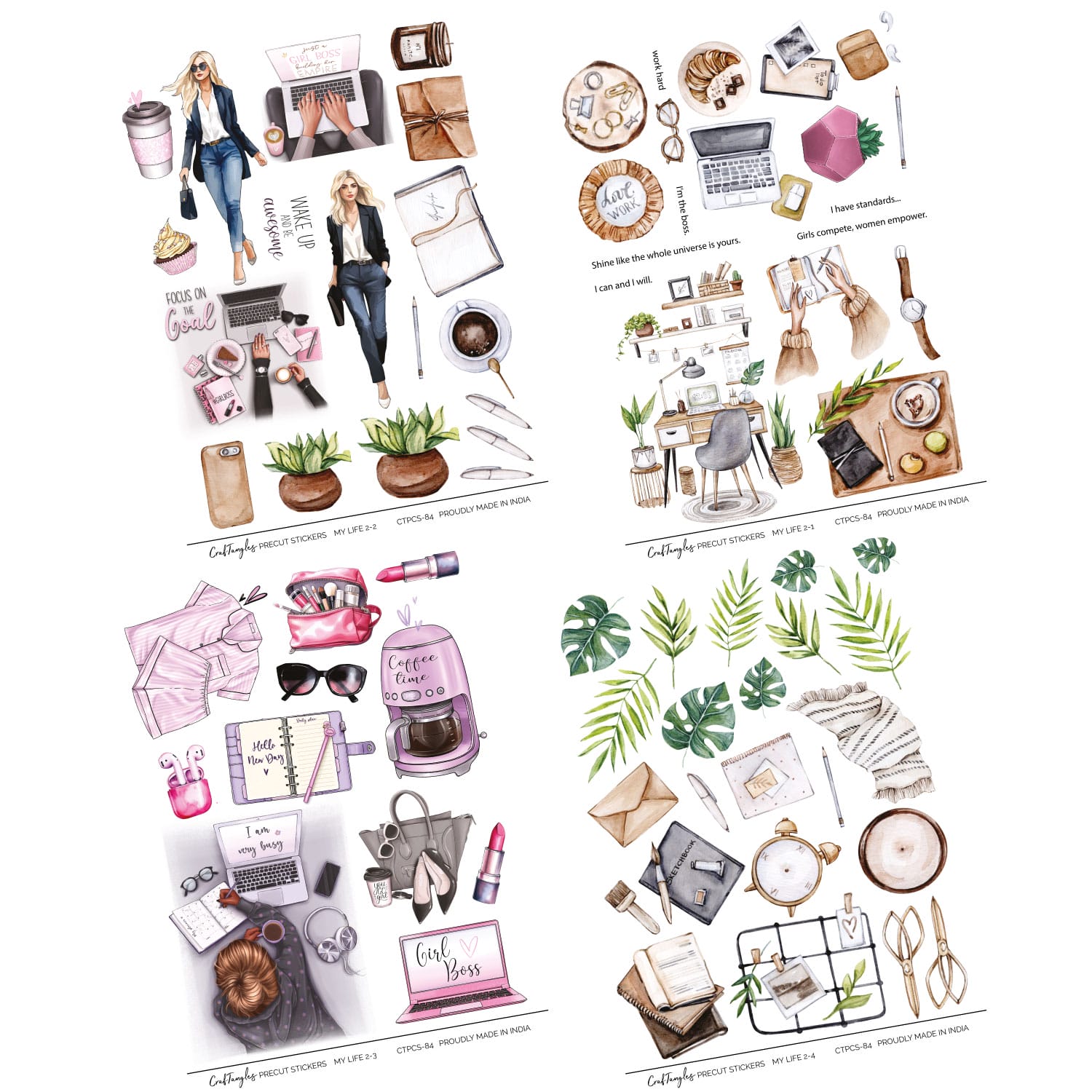 CrafTangles Precut Journal Stickers - My Life 2 (Pack of 70 stickers) CTPCS 84 My Life 2 CrafTangles Precut Journal Stickers 2 CrafTangles Precut Journal Stickers - My Life 2 (Pack of 70 stickers) - Image 3