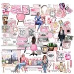 CrafTangles Precut Journal Stickers - Boss Lady 3 (Pack of 70 stickers)