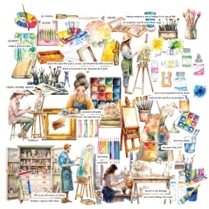 CrafTangles Precut Journal Stickers - My Life 3 (Pack of 76 stickers)