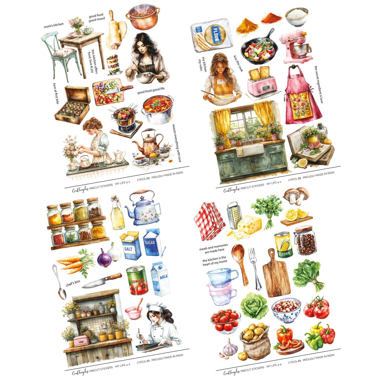 CrafTangles Precut Journal Stickers - My Life 4 (Pack of 68 stickers) - Image 3