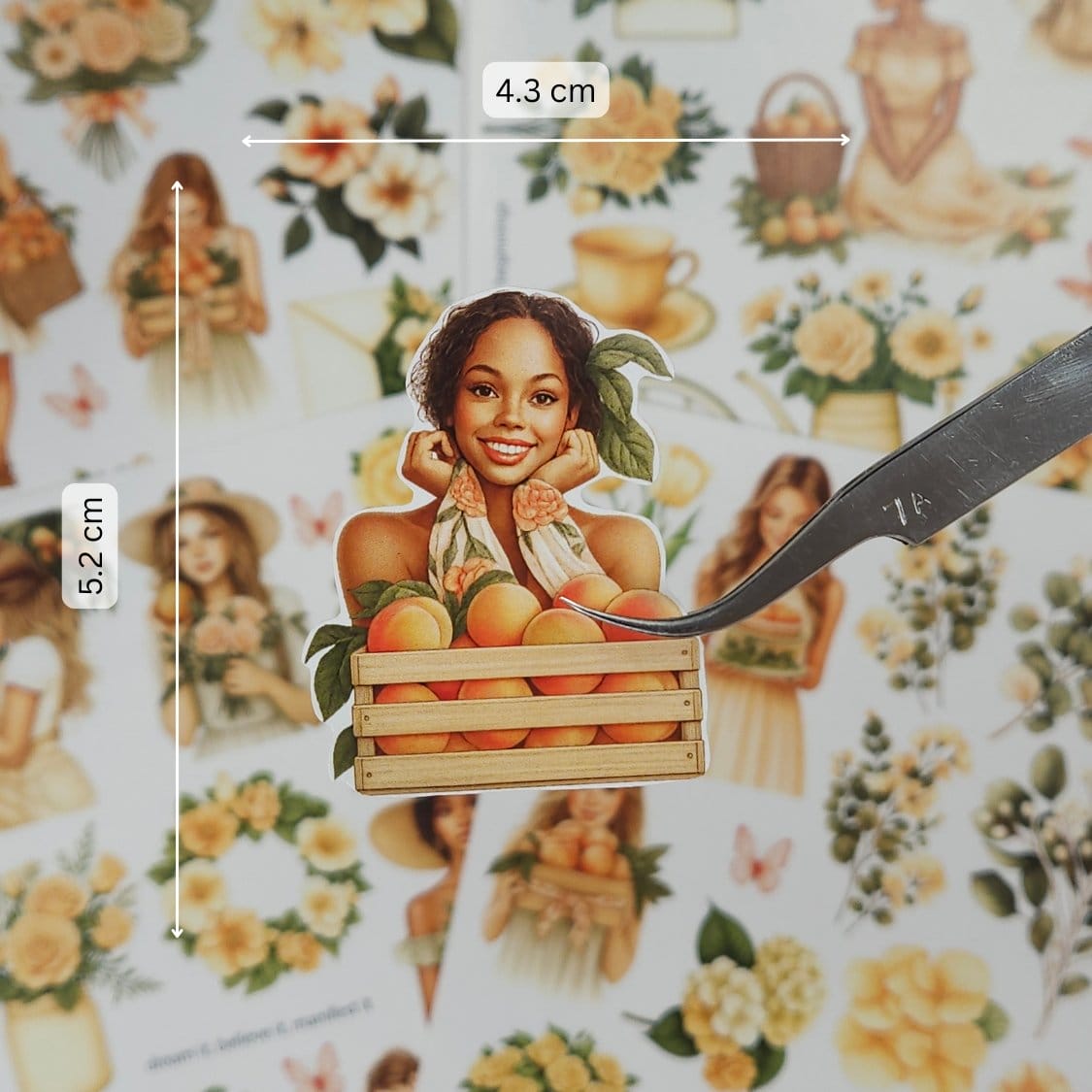 CrafTangles Precut Journal Stickers - Spring Girls 11 (Pack of 62 stickers) - Image 2