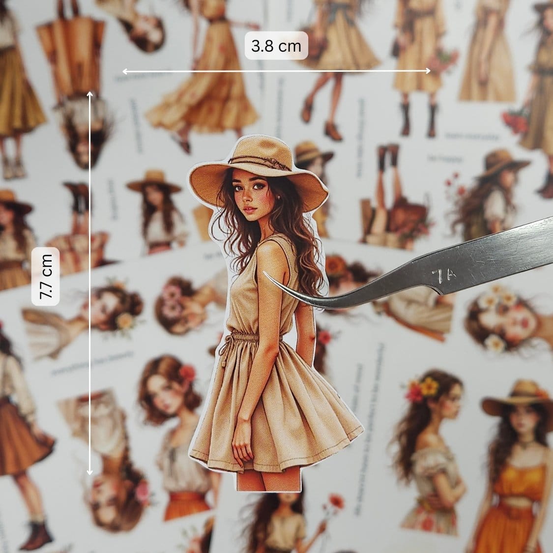 CrafTangles Precut Journal Stickers - Pretty Girls 1 (Pack of 67 stickers) - Image 2