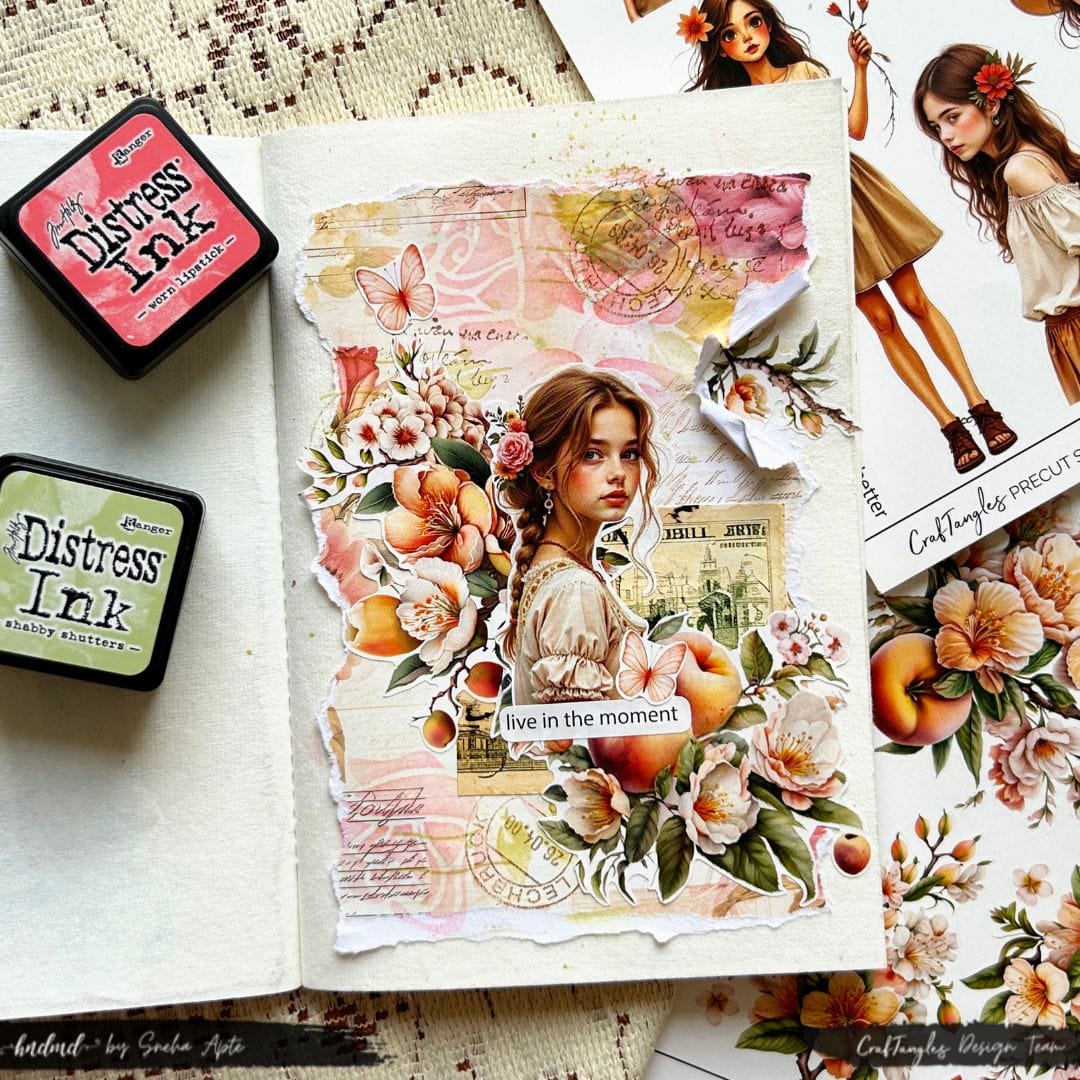 CrafTangles 6"x6" Stencil - Roses all Around CrafTangles Journal 8 CrafTangles 6"x6" Stencil - Roses all Around - Image 2