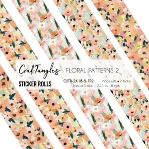 Floral Patterns 2 2.5x18 inch Sticker Roll