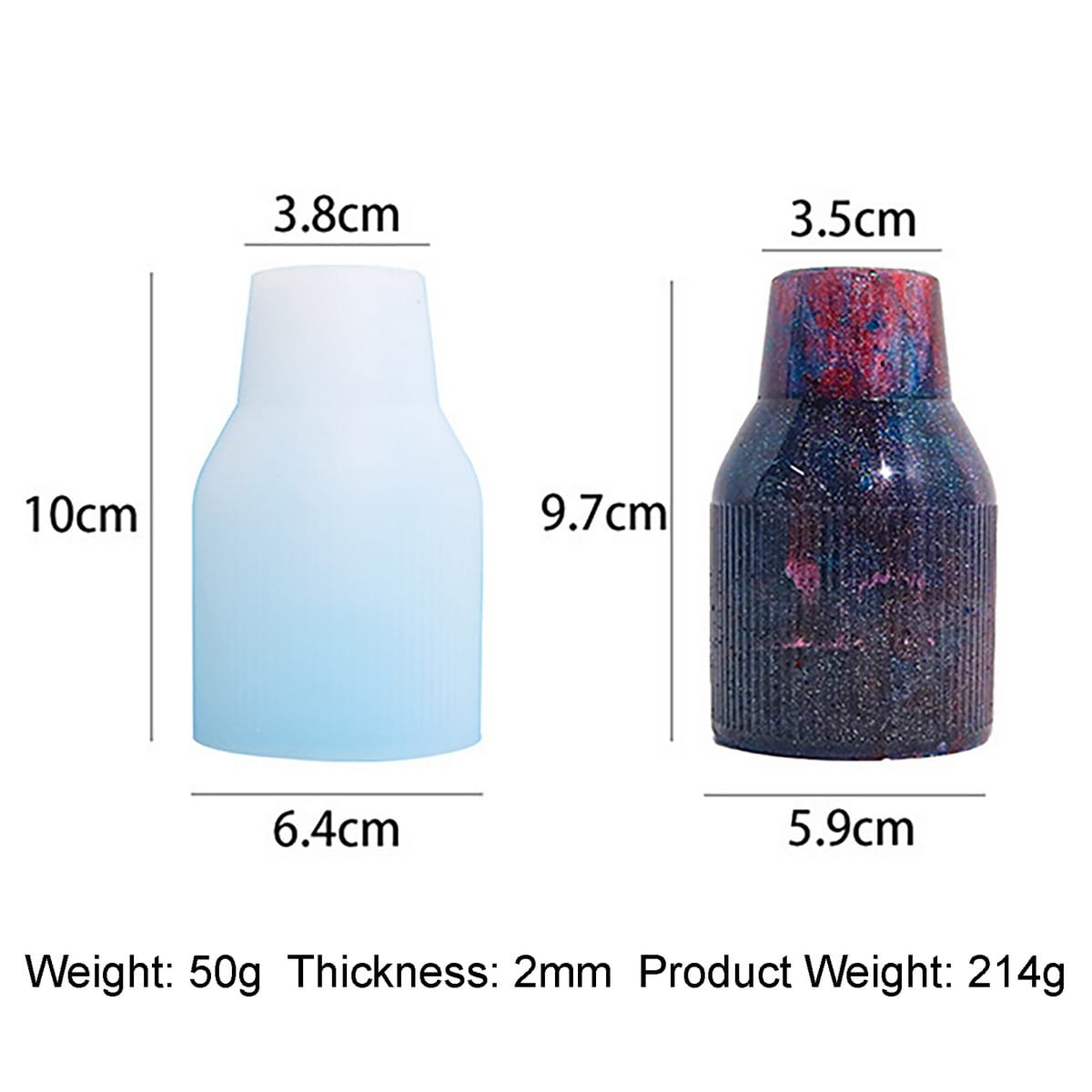Small Vase Silicone Mould (JSM91) JSM91 silicone vase mould 1 Small Vase Silicone Mould (JSM91) - Image 2