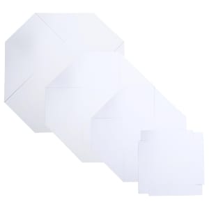 CrafTangles paper Explosion Box (with Flaps) Base - 350 gsm - Plain White