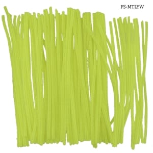 Lemon Yellow coloured Pipe Cleaner for Flowermaking and Bouquet (100 pcs)