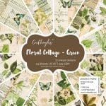 CrafTangles Scrapbook Paper Pack - Floral Collage - Green (6"x6")