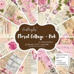 CrafTangles Scrapbook Paper Pack - Floral Collage - Pink (6"x6")