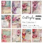 CrafTangles Journal Papers (A6 pack of 10 sheets) - Pink Collection 1
