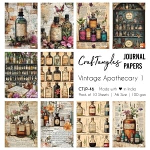 CTJP 46 Vintage Apothecary 1 Craftangles journal paper
