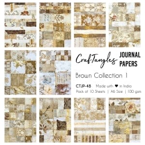 CTJP 48 Brown Collection 1 Craftangles journal paper