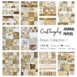 CrafTangles Journal Papers (A6 pack of 10 sheets) - Brown Collection 1