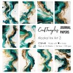 CrafTangles Journal Papers (A6 pack of 10 sheets) - Alcohol Ink 2