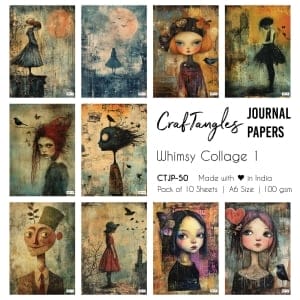 CTJP 50 Whimsy Collage 1 Craftangles journal paper