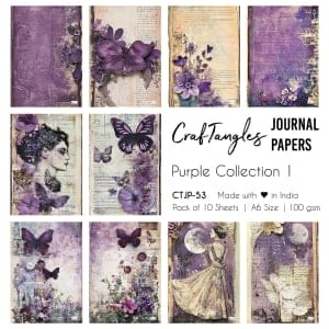 CTJP 53 Purple Collection 1 Craftangles journal paper
