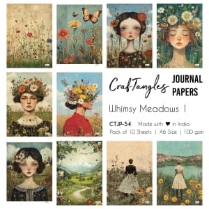 CTJP 54 Whimsy Meadows 1 Craftangles journal paper