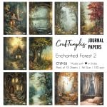 CrafTangles Journal Papers (A6 pack of 10 sheets) - Enchanted Forest 2
