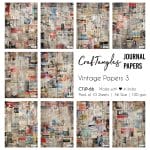 CrafTangles Journal Papers (A6 pack of 10 sheets) - Vintage Papers 3