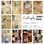 CrafTangles Journal Papers (A6 pack of 10 sheets) - Grungy Colours 1
