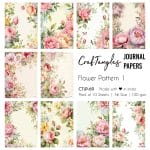 CrafTangles Journal Papers (A6 pack of 10 sheets) - Flower Pattern 1