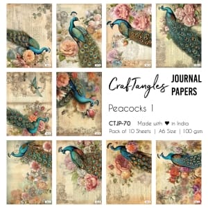 CTJP 70 Peacocks 1 Craftangles journal paper