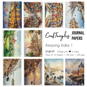 CTJP 77 Amazing India 1 Craftangles journal paper