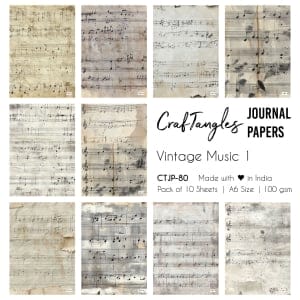 CTJP 80 Vintage Music 1 Craftangles journal paper