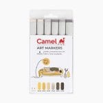 Camel 6pc Art Markers Set - Warm Greys