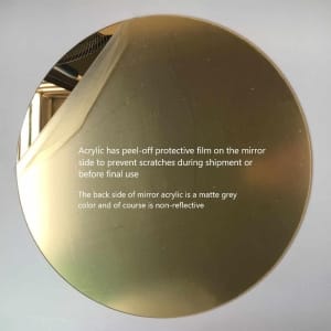 Gold Acrylic Circle (4.75 inch diameter) - Single piece