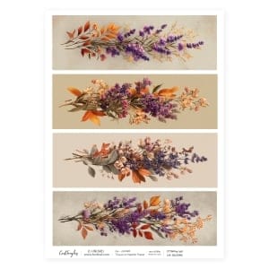 CrafTangles Decoupage Napkin / Tissue / Collage Paper - Lavender Blooms