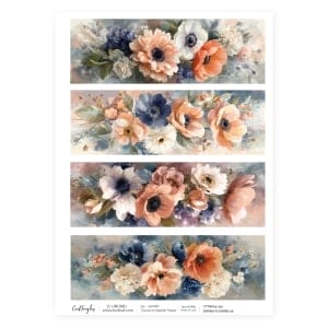 CrafTangles Decoupage Napkin / Tissue / Collage Paper - Spring Flowers 36