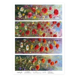 CrafTangles Decoupage Napkin / Tissue / Collage Paper - Wildflowers 14